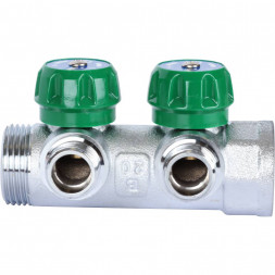 SMB-6849-011202 STOUT Коллектор регулирующий 1 , 2 отвода 1/2  плоское уплотнение