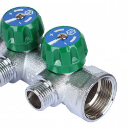 SMB-6849-011202 STOUT Коллектор регулирующий 1 , 2 отвода 1/2  плоское уплотнение