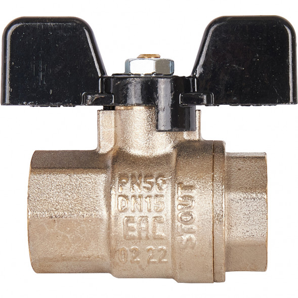 Кран шаровой STOUT полнопроходной, ВР/ВР, ручка бабочка 1/2