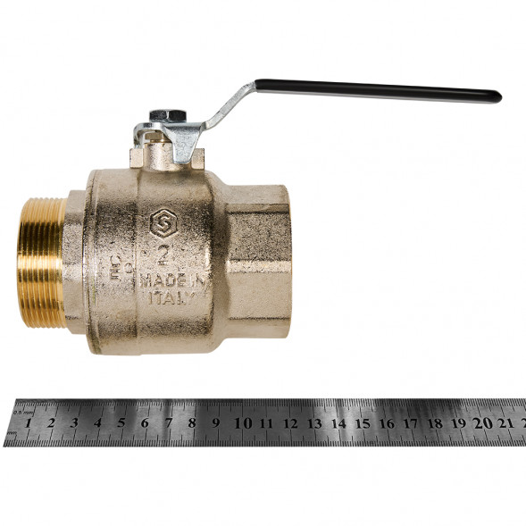 Кран шаровой полнопроходной STOUT ВР/НР ручка рычаг 2