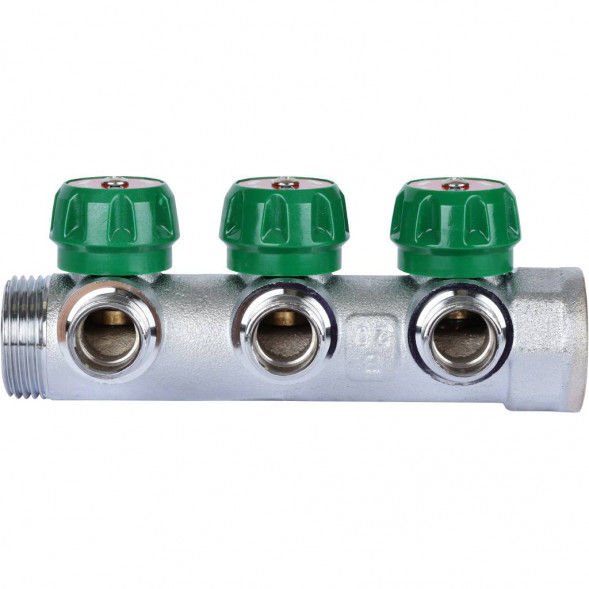 SMB-6849-011203 STOUT Коллектор регулирующий 1 , 3 отвода 1/2  плоское уплотнение