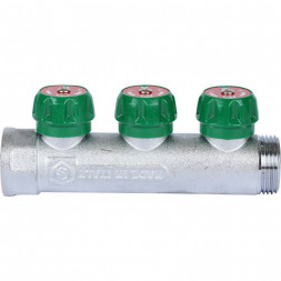 SMB-6849-011203 STOUT Коллектор регулирующий 1 , 3 отвода 1/2  плоское уплотнение