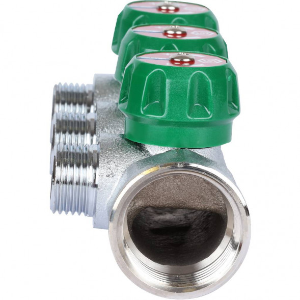 SMB-6849-011203 STOUT Коллектор регулирующий 1 , 3 отвода 1/2  плоское уплотнение