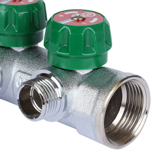 SMB-6849-011203 STOUT Коллектор регулирующий 1 , 3 отвода 1/2  плоское уплотнение