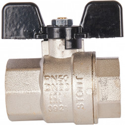 Кран шаровой STOUT полнопроходной, ВР/ВР, ручка бабочка 3/4