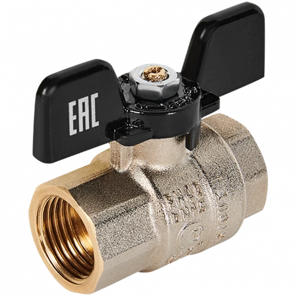 Кран шаровой полнопроходной STOUT ВР/ВР ручка бабочка 1/2