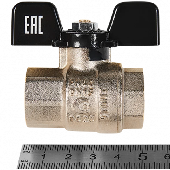 Кран шаровой полнопроходной STOUT ВР/ВР ручка бабочка 1/2