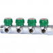 SMB-6849-011204 STOUT Коллектор регулирующий 1 , 4 отвода 1/2  плоское уплотнение
