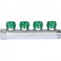 SMB-6849-011204 STOUT Коллектор регулирующий 1 , 4 отвода 1/2  плоское уплотнение