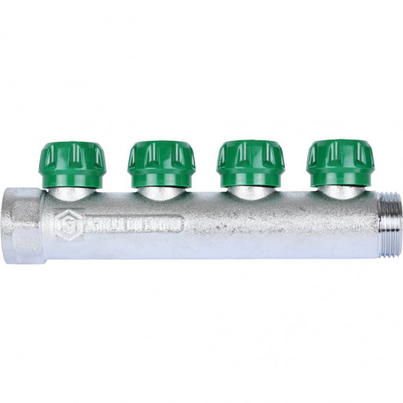 SMB-6849-011204 STOUT Коллектор регулирующий 1 , 4 отвода 1/2  плоское уплотнение