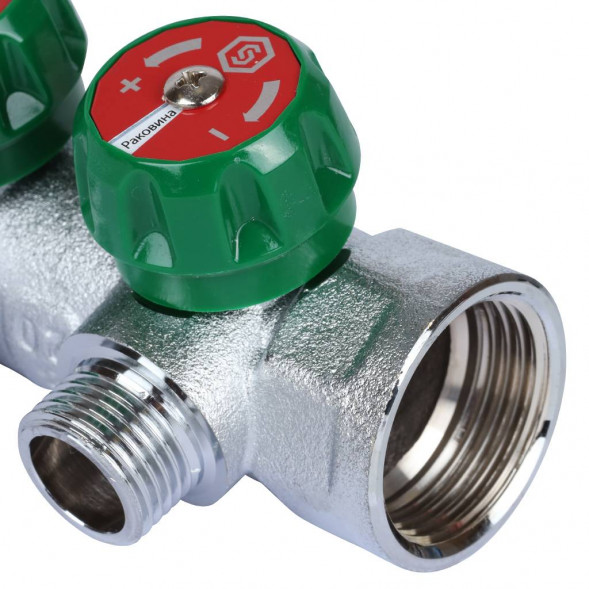 SMB-6849-011204 STOUT Коллектор регулирующий 1 , 4 отвода 1/2  плоское уплотнение