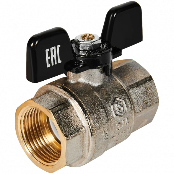 Кран шаровой полнопроходной STOUT ВР/ВР ручка бабочка 3/4