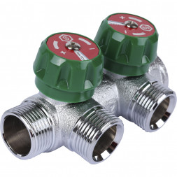 SMB-6850-343402 STOUT Коллектор регулирующий 3/4 , 2 отвода 3/4 ЕК