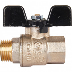 Кран шаровой полнопроходной STOUT ВР/НР, ручка бабочка 1/2