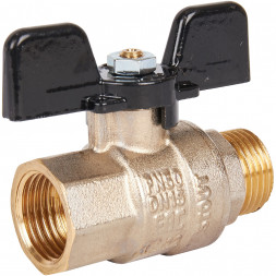 Кран шаровой полнопроходной STOUT ВР/НР, ручка бабочка 1/2