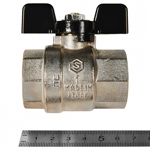 Кран шаровой полнопроходной STOUT ВР/ВР ручка бабочка 1