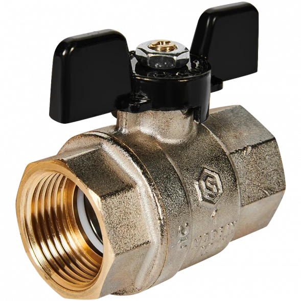 Кран шаровой полнопроходной STOUT ВР/ВР ручка бабочка 1