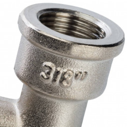 SFT-0016-000038 STOUT Угольник с упором НВ никелированный 3/8 (270024N030300B)