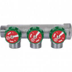 SMB-6850-343403 STOUT Коллектор регулирующий 3/4 , 3 отвода 3/4 ЕК