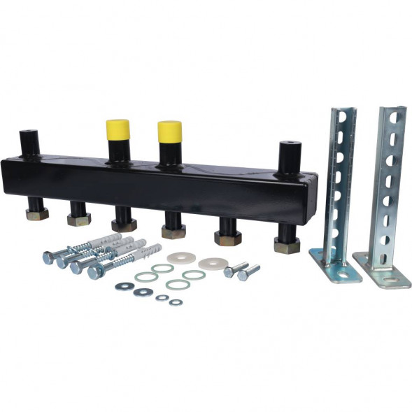 SDG-0016-002503 STOUT Стальной распределительный коллектор 3 отопительных контура. В теплоизоляции DN 20