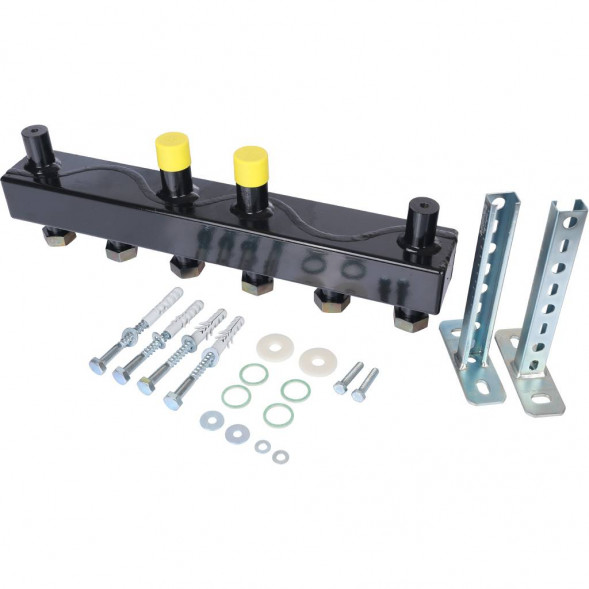 SDG-0016-002503 STOUT Стальной распределительный коллектор 3 отопительных контура. В теплоизоляции DN 20