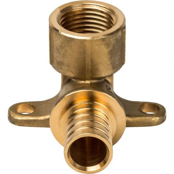 SFA-0009-002012 STOUT Угольник настенный с креплением 20xRp 1/2  для труб из сшитого полиэтилена аксиальный (340023H042028B)