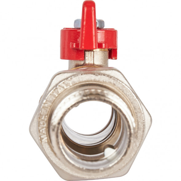 Кран шаровой полнопроходной с американкой STOUT ВР/НР, ручка бабочка 1 (EPDM)