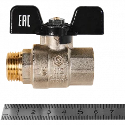 Кран шаровой полнопроходной STOUT ВР/НР ручка бабочка 1/2