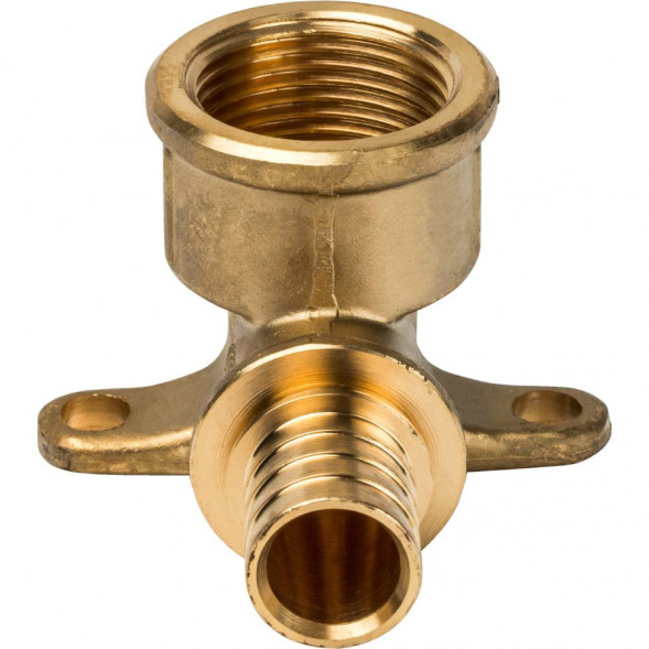 SFA-0009-002034 STOUT Угольник настенный с креплением 20xRp 3/4  для труб из сшитого полиэтилена аксиальный (340023H052028B)