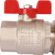 Кран шаровой STOUT полнопроходной с американкой , ВР/НР, ручка бабочка 1 1/4 (EPDM)