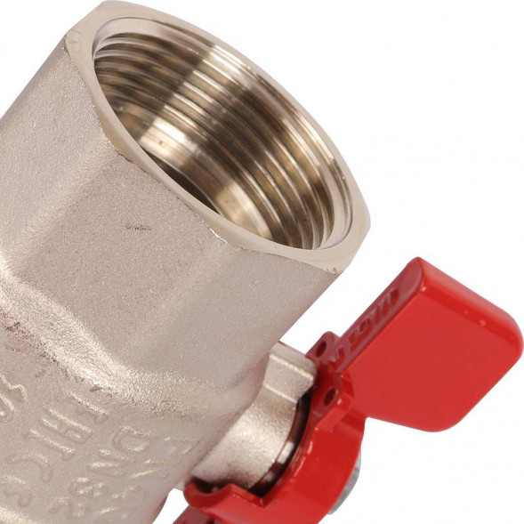 Кран шаровой STOUT полнопроходной с американкой , ВР/НР, ручка бабочка 1 1/4 (EPDM)