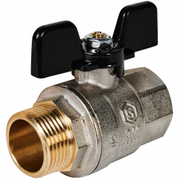 Кран шаровой полнопроходной STOUT ВР/НР ручка бабочка 3/4