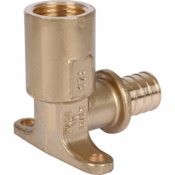 SFA-0032-002012 STOUT Угольник настенный с длинным нарезным патрубком 20-Rp 1/2  для труб из сшитого полиэтилена аксиальный (340023H042057B)