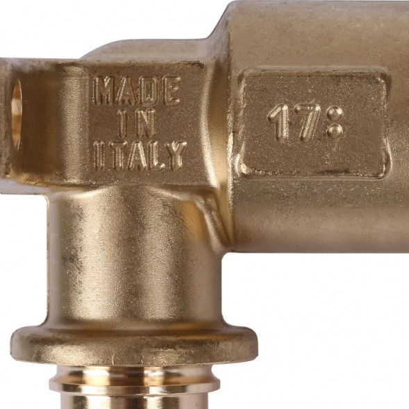 SFA-0032-002012 STOUT Угольник настенный с длинным нарезным патрубком 20-Rp 1/2  для труб из сшитого полиэтилена аксиальный (340023H042057B)