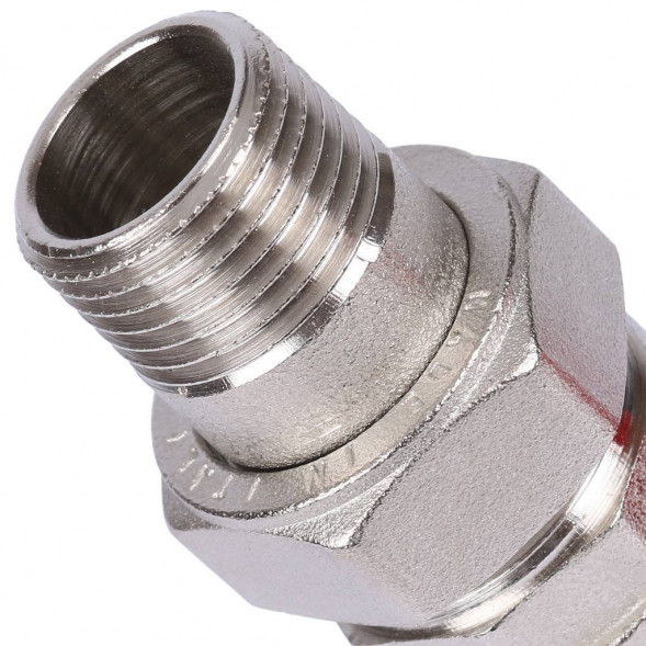 Кран шаровой полнопроходной STOUT с американкой , ВР/НР, ручка бабочка 1/2 (EPDM)