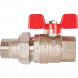 Кран шаровой полнопроходной STOUT с американкой , ВР/НР, ручка бабочка 3/4 (EPDM)