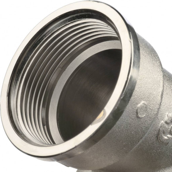 SFT-0016-000112 STOUT Угольник с упором НВ никелированный 1 1/2 (270024N141400B)