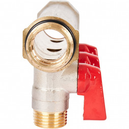 SMB 6210 341203 STOUT Коллектор с шаровыми кранами 3/4 , 3 отвода 1/2  (красные ручки) (6200R6N0504R3B)