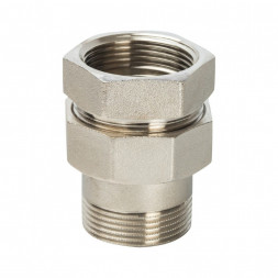 SFT-0041-000038 STOUT Разъемное соединение  американка  ВН никелированное, уплотнение под гайкой o-ring кольцо 3/8 (2700I2N030300B)