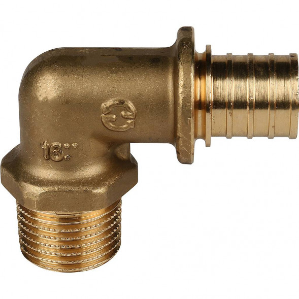 SFA-0005-002012 STOUT Угольник-переходник с наружной резьбой 20xR 1/2  для труб из сшитого полиэтилена аксиальный (340021H042028B)