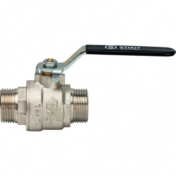 Кран шаровой STOUT полнопроходной, НР/НР, ручка рычаг 3/4