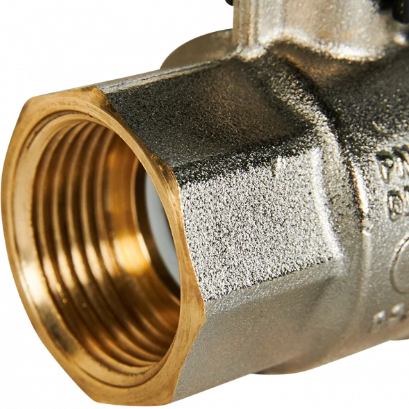 Кран шаровой полнопроходной с американкой STOUT ВР/НР ручка бабочка 3/4