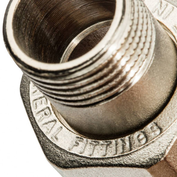 SFT-0041-000012 STOUT Разъемное соединение  американка  ВН никелированное, уплотнение под гайкой o-ring кольцо 1/2 (2700I2N040400B)