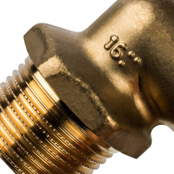 SFA-0005-002034 STOUT Угольник-переходник с наружной резьбой 20xR 3/4  для труб из сшитого полиэтилена аксиальный (340021H052028B)