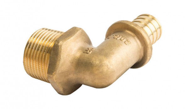 SFA-0005-002034 STOUT Угольник-переходник с наружной резьбой 20xR 3/4  для труб из сшитого полиэтилена аксиальный (340021H052028B)