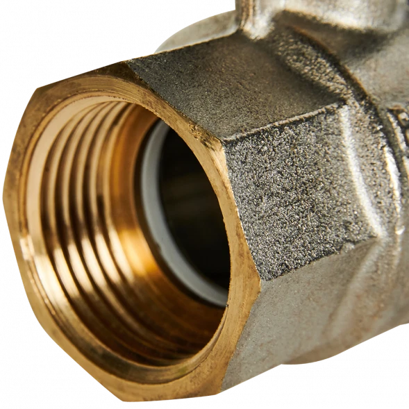 Кран шаровой полнопроходной с американкой STOUT ВР/НР ручка бабочка 1