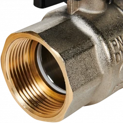 Кран шаровой полнопроходной с американкой STOUT ВР/НР ручка бабочка 1 1/4