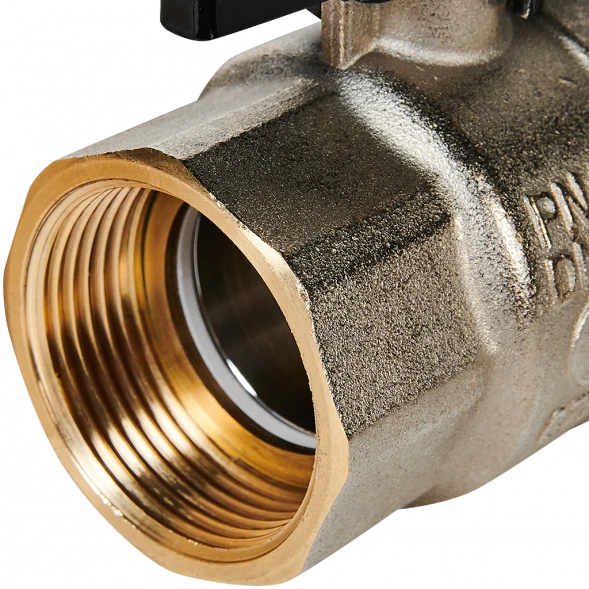 Кран шаровой полнопроходной с американкой STOUT ВР/НР ручка бабочка 1 1/4