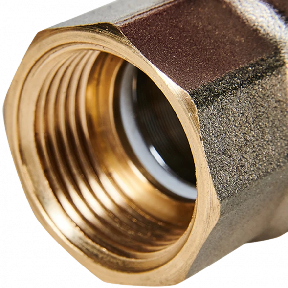 Кран шаровой полнопроходной с американкой STOUT ВР/НР ручка бабочка 3/4 (EPDM)