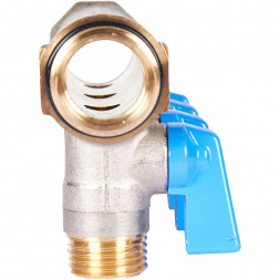 SMB 6211 341204 STOUT Коллектор с шаровыми кранами 3/4 , 4 отвода 1/2  (синие ручки) (6200R6N0504B4B)